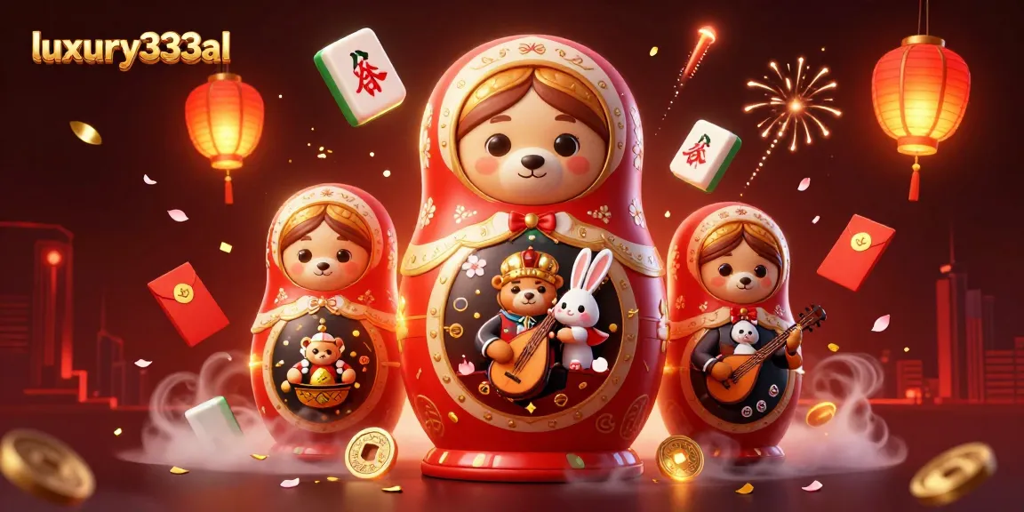 Engage with luxury333al's dynamic casino scene featuring vivid dealer bears and festive elements.