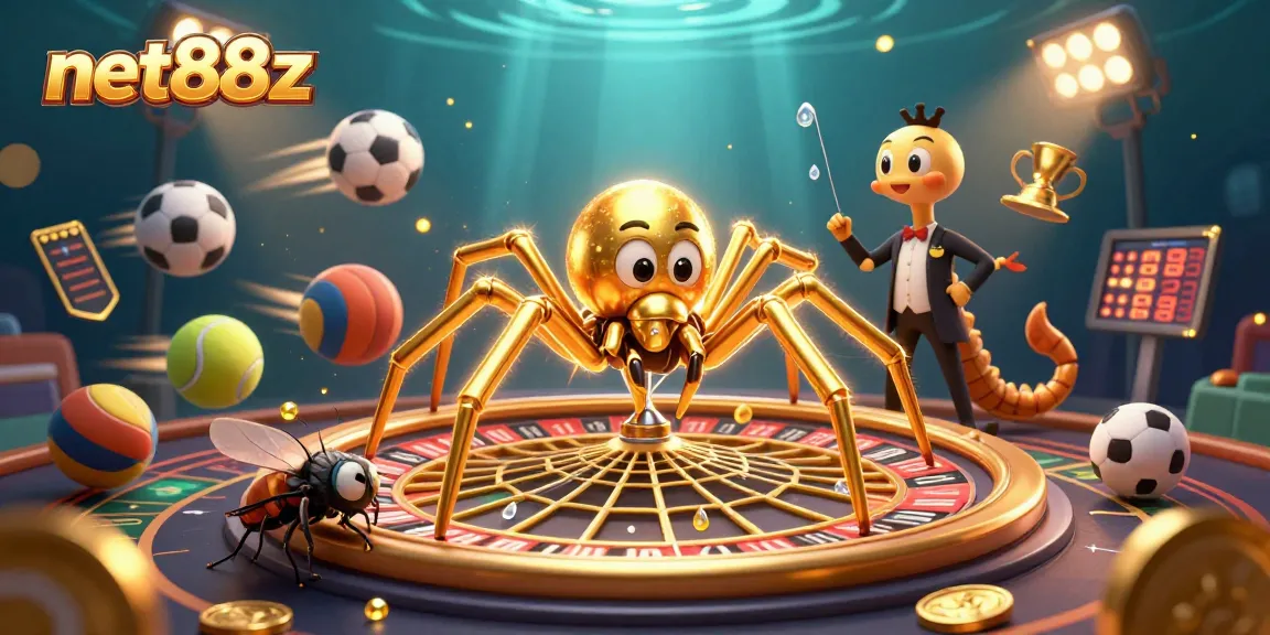 Place your bets with net88z in this vibrant, dynamic casino-themed illustration.