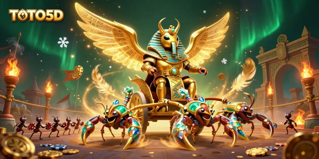 Experience the excitement of TOTO5D with vibrant gaming elements and dynamic characters in a thrilling scene.