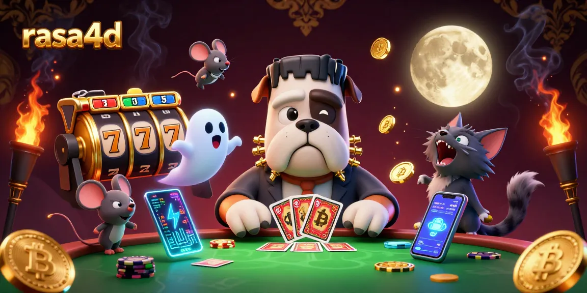 Gambarlah permainan kasino interaktif yang penuh energi dengan karakter rasa4d yang menarik dan elemen slot menghidupkan suasana.