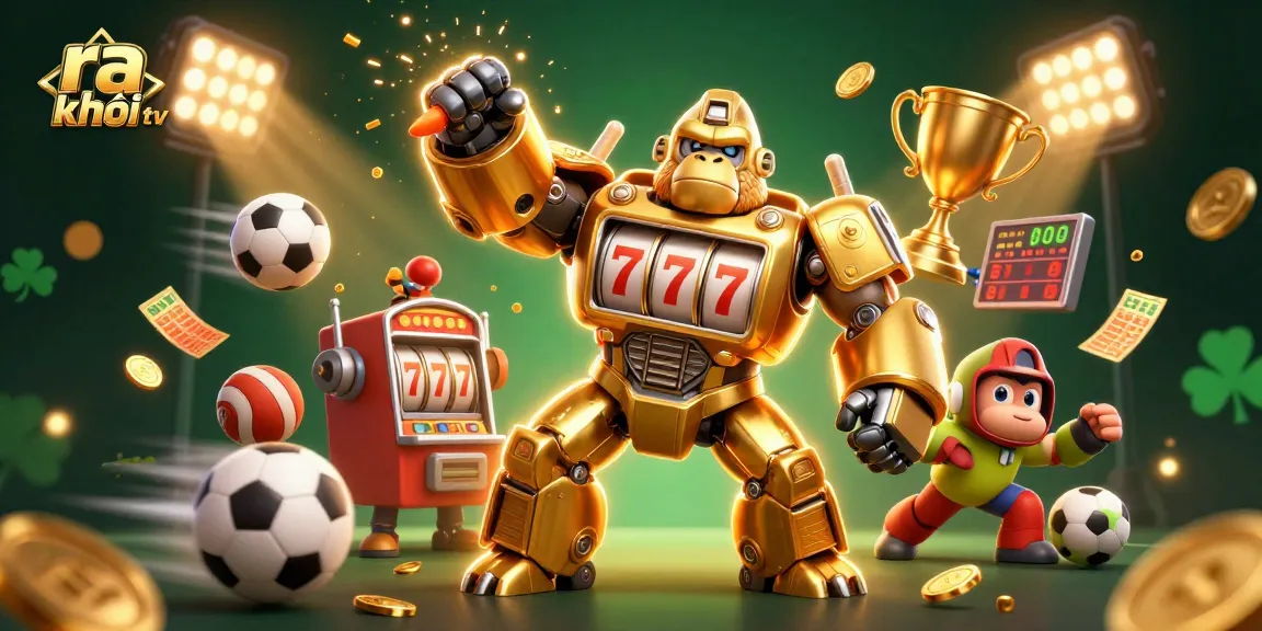 Engage with ra khơi tv and experience thrilling live sports action through vibrant 3D illustration.