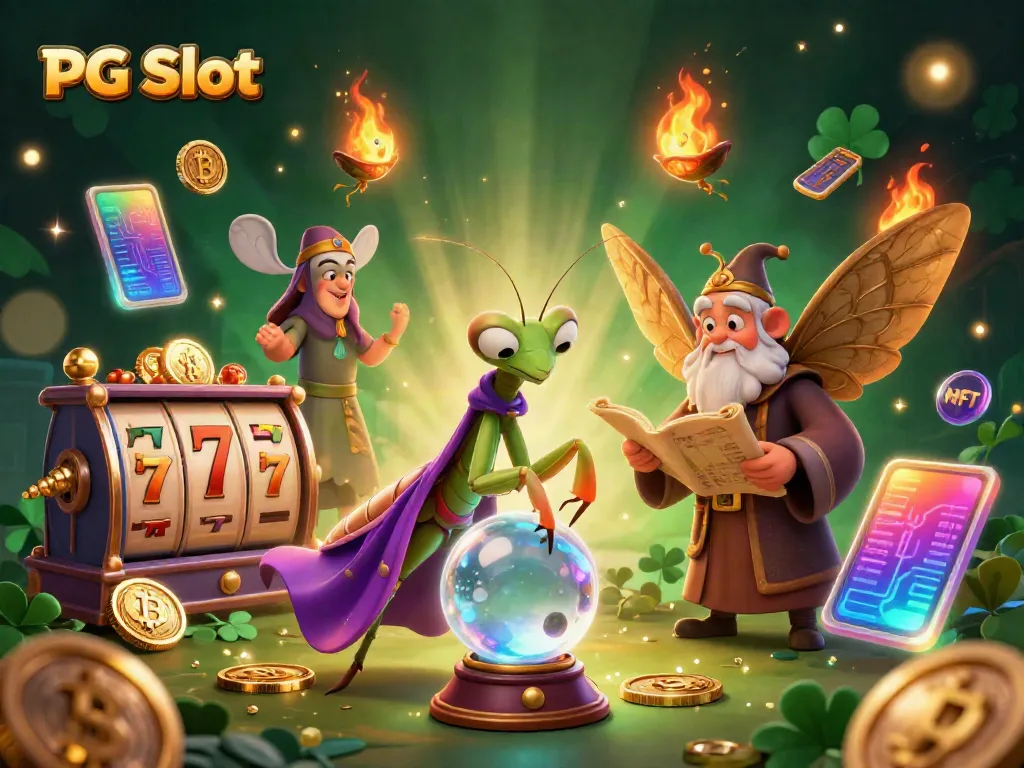 Engage with the thrilling PG Slot adventure featuring vibrant characters and casino symbols.