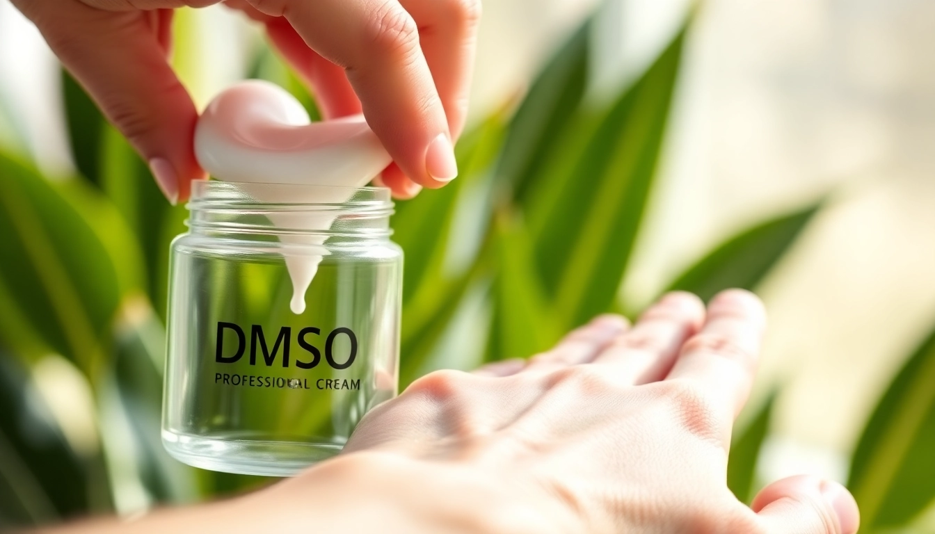Apply dmso cream for relief from inflammation and pain on skin.