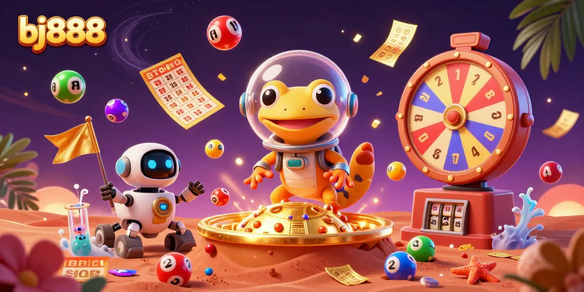 Engage in thrilling gaming adventures with bj888 at this vibrant online casino illustration.