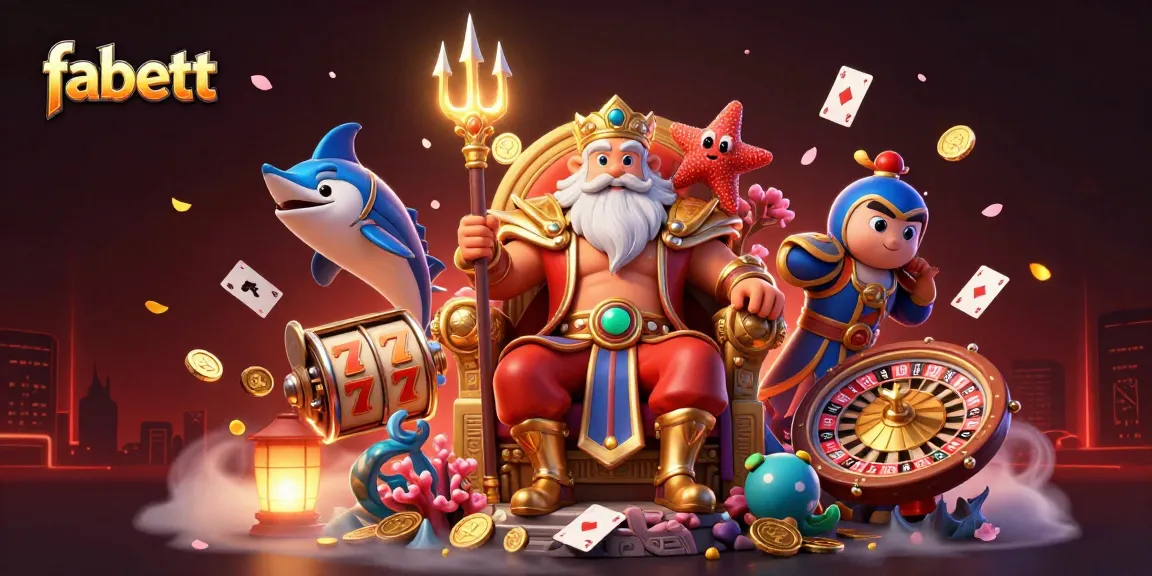 Engage in the thrill of fabett with a captivating 3D casino scene featuring vibrant slot elements.
