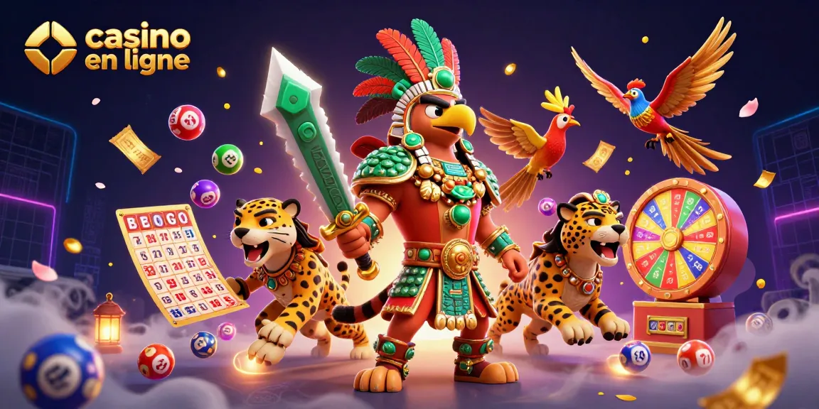 Participez à des jeux de casino en ligne avec des éléments dynamiques et des guerriers aztèques captivants.