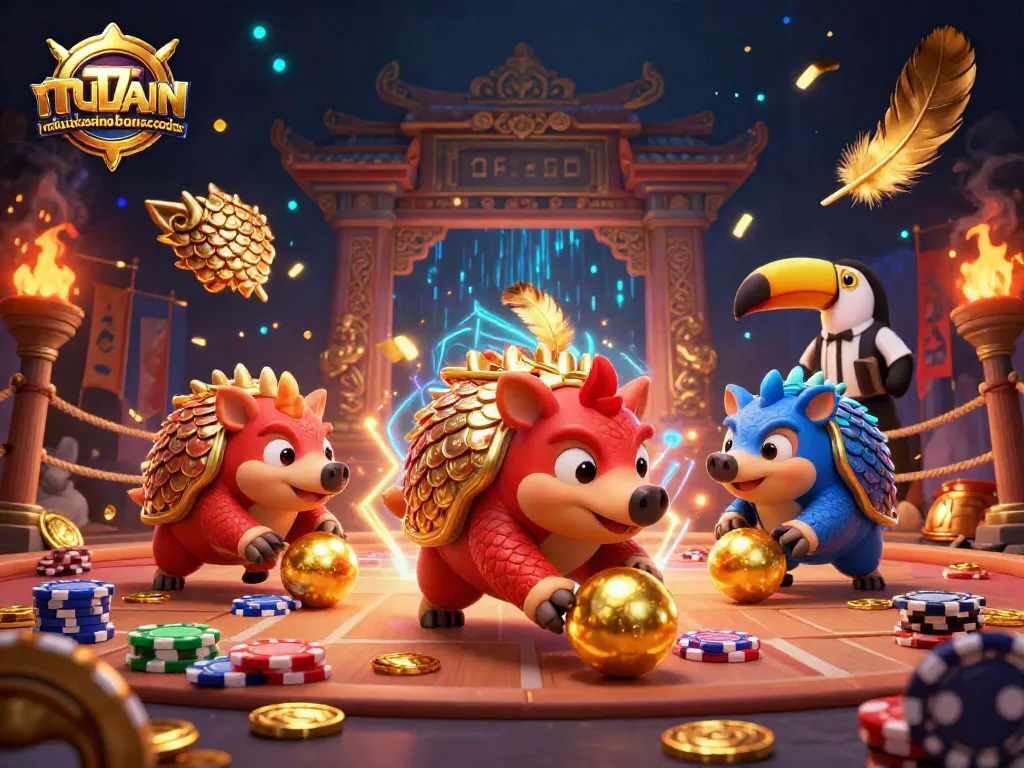 Roll through poker chips with mcluckcasinobonuscodes in a vibrant, competitive casino scene.