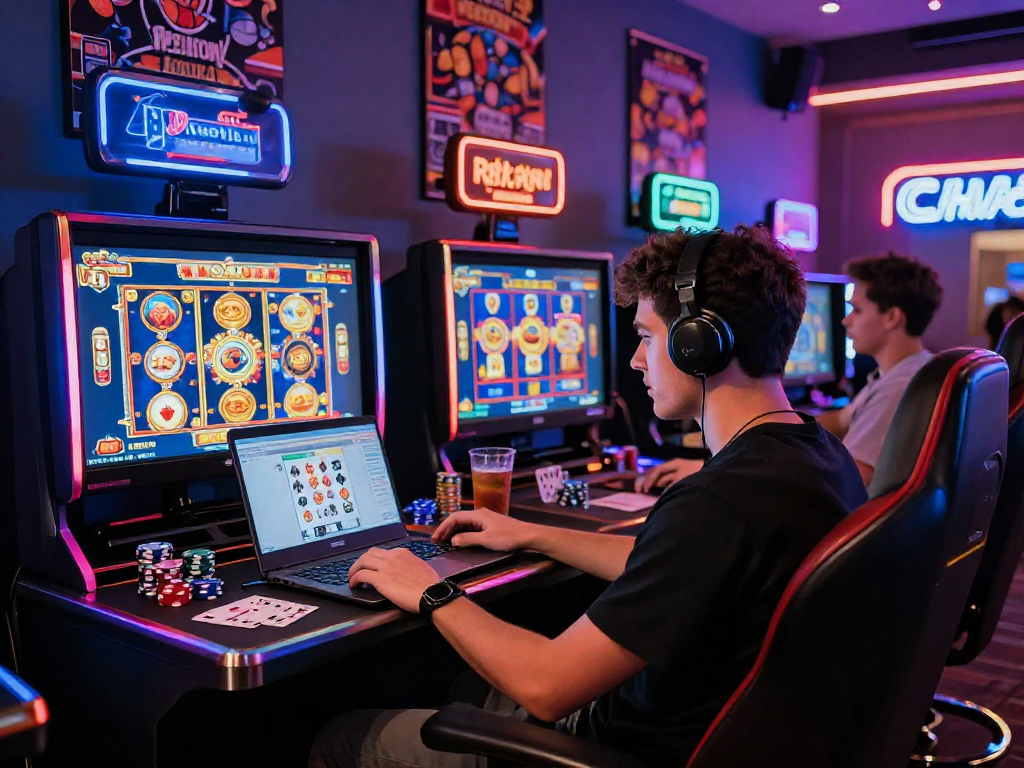 Pengalaman bermain situs slot dengan suasana kasino online yang cerah.