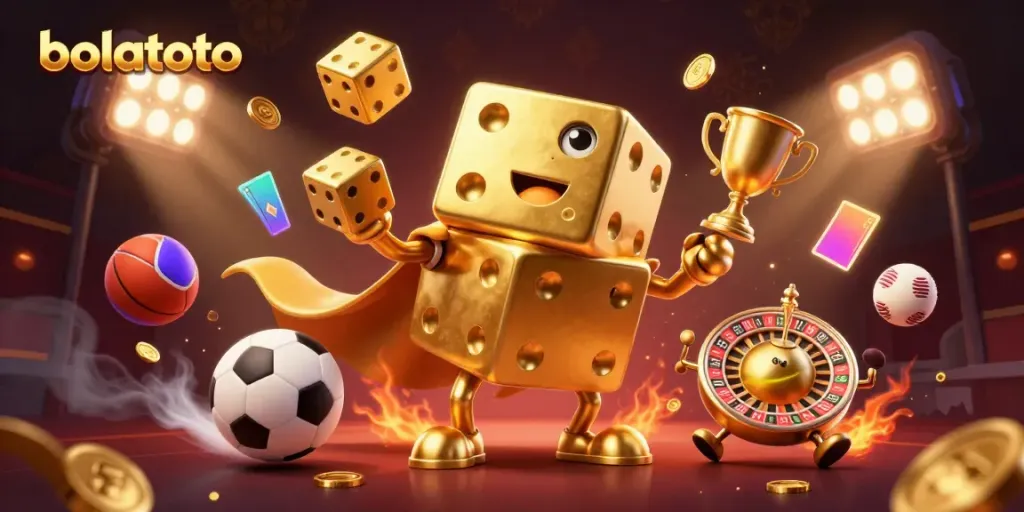 Experience thrilling gameplay with bolatoto's dynamic casino characters, showcasing action-packed sports betting elements.