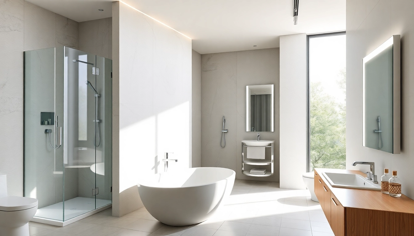 Showcasing elegant showers au designs in a stylish bathroom setting with sleek fittings.