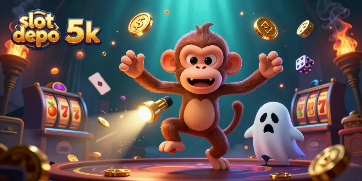 Spin and win at slot depo 5k with dynamic reels and golden treasures throughout the scene.