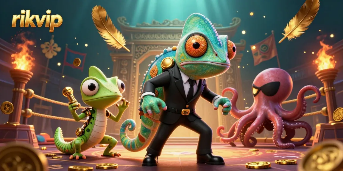 Engage in thrilling gameplay at rikvip with secret agent chameleons and dynamic casino elements.