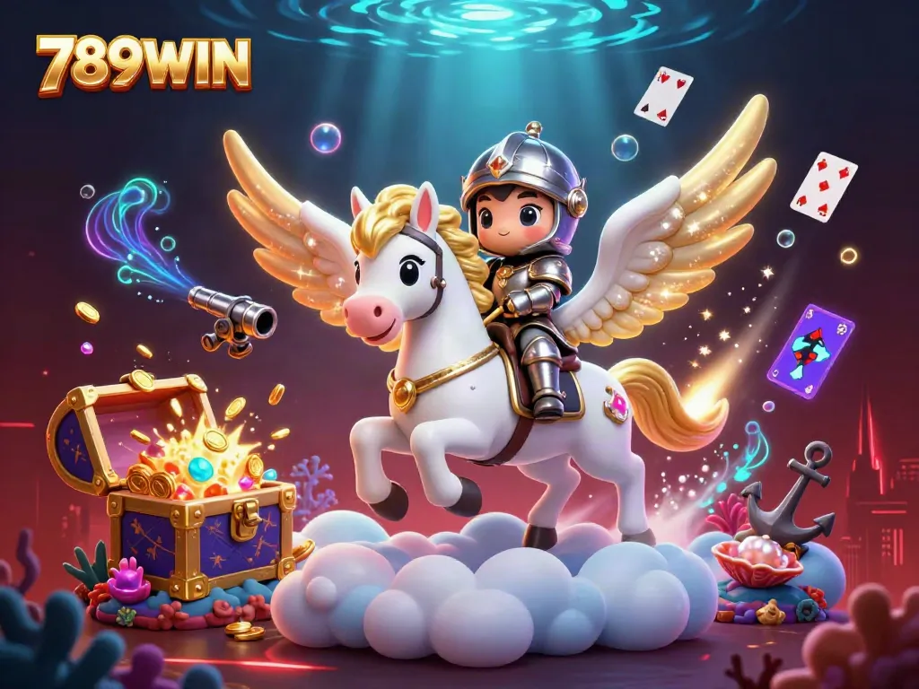 Experience vibrant gameplay at 789WIN with a dazzling illustration of mystical casino adventures.