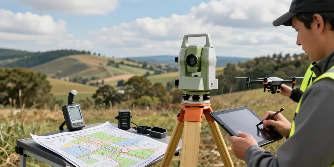 Topographical surveys Southampton conducted by professional surveyors using advanced equipment outdoors.