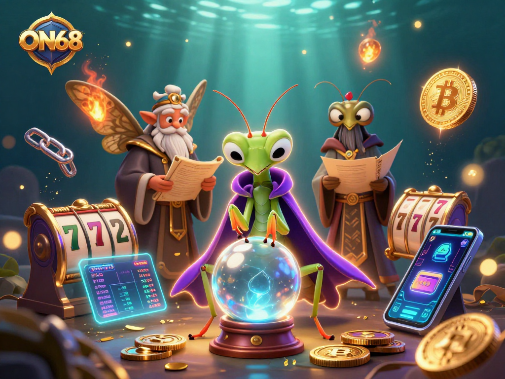 Experience thrilling gaming at ON68 with vibrant characters and dynamic casino elements