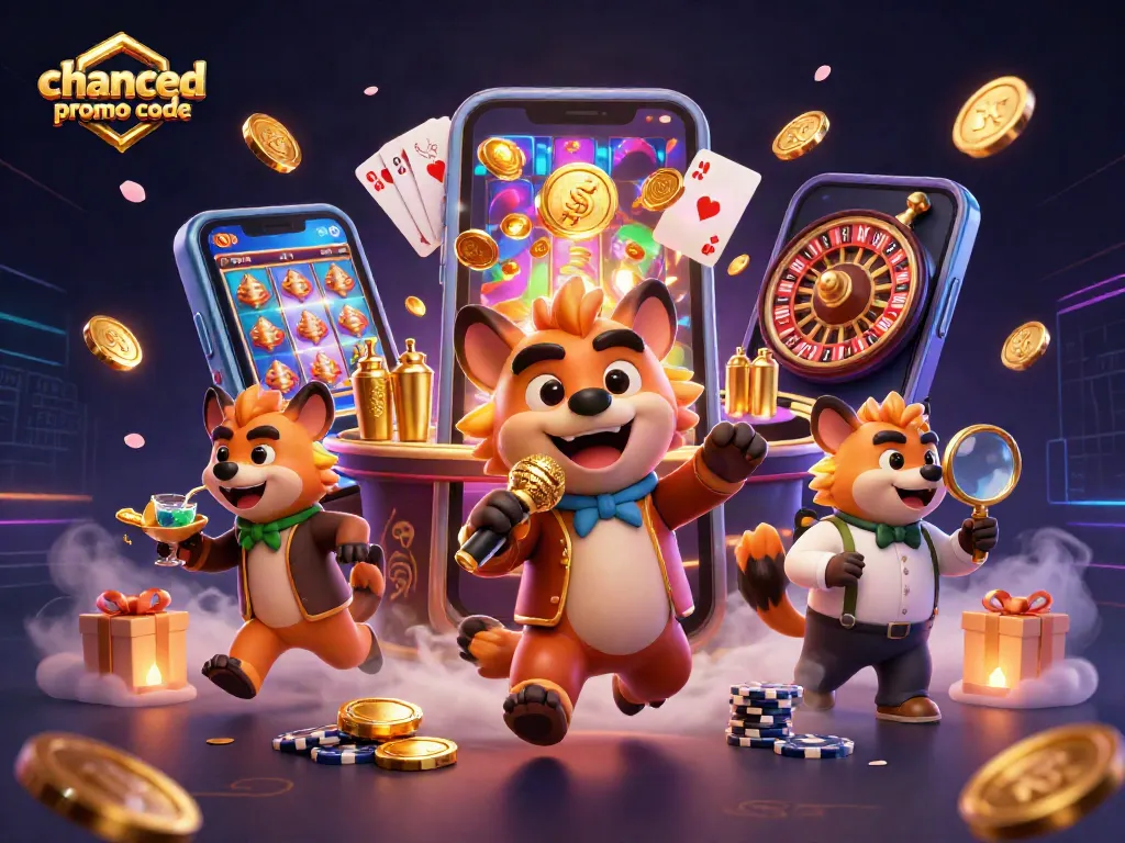 Engage with Chanced promo code for incredible casino rewards at this vibrant, comedic 3D casino scene.