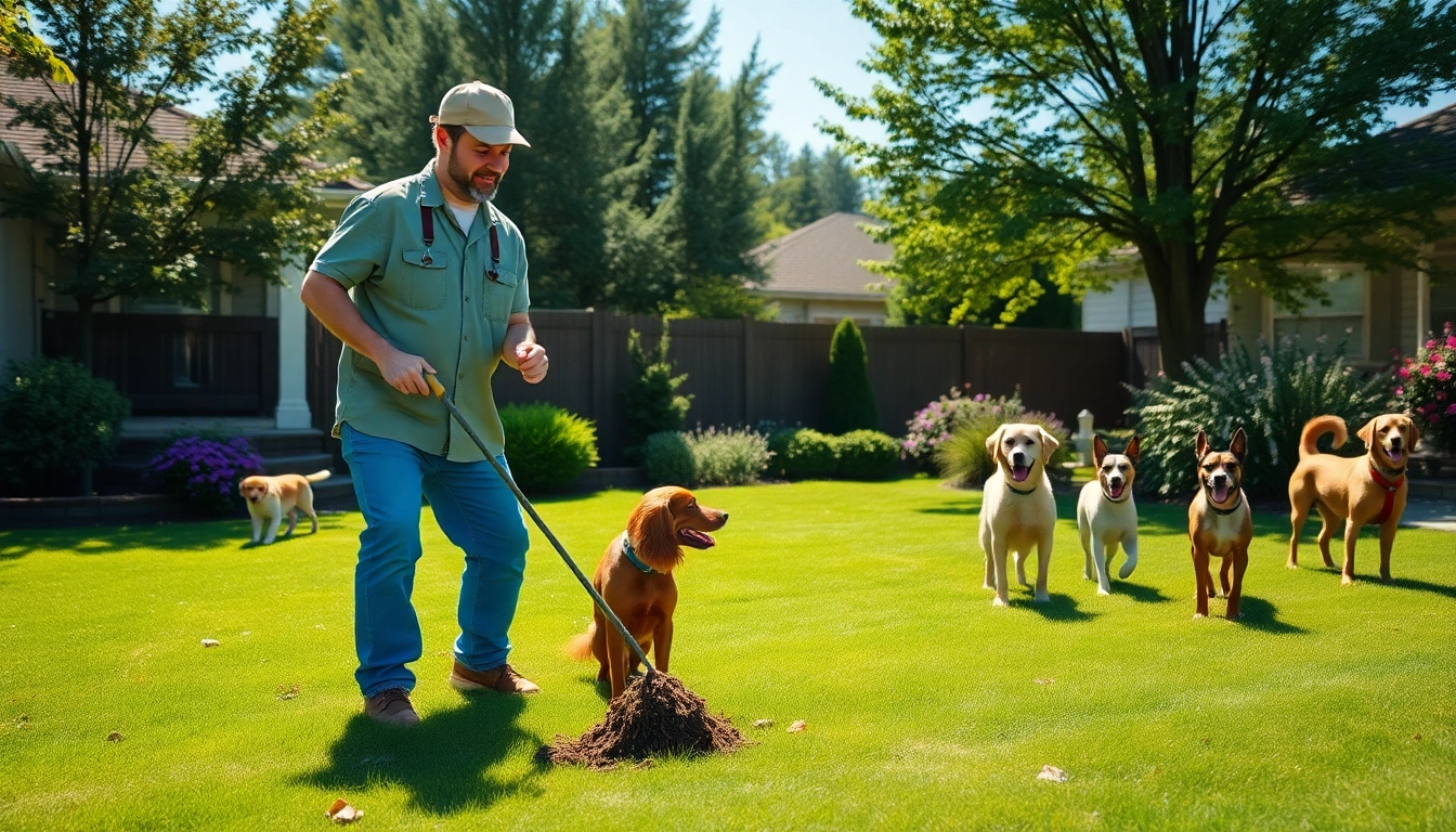 Efficient dog poop pickup service maintaining a clean yard for pet owners.