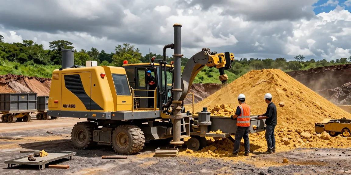 NAGA2000 industrial mining equipment in action at gold mining site