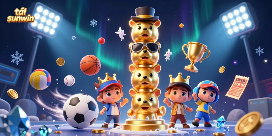 Engage in thrilling gameplay with tải sunwin showcasing a vibrant 3D casino illustration.