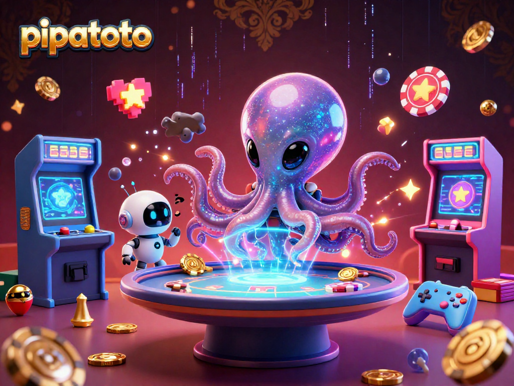 Experience exciting gaming at pipatoto with glowing neon games and a cosmic poker table.