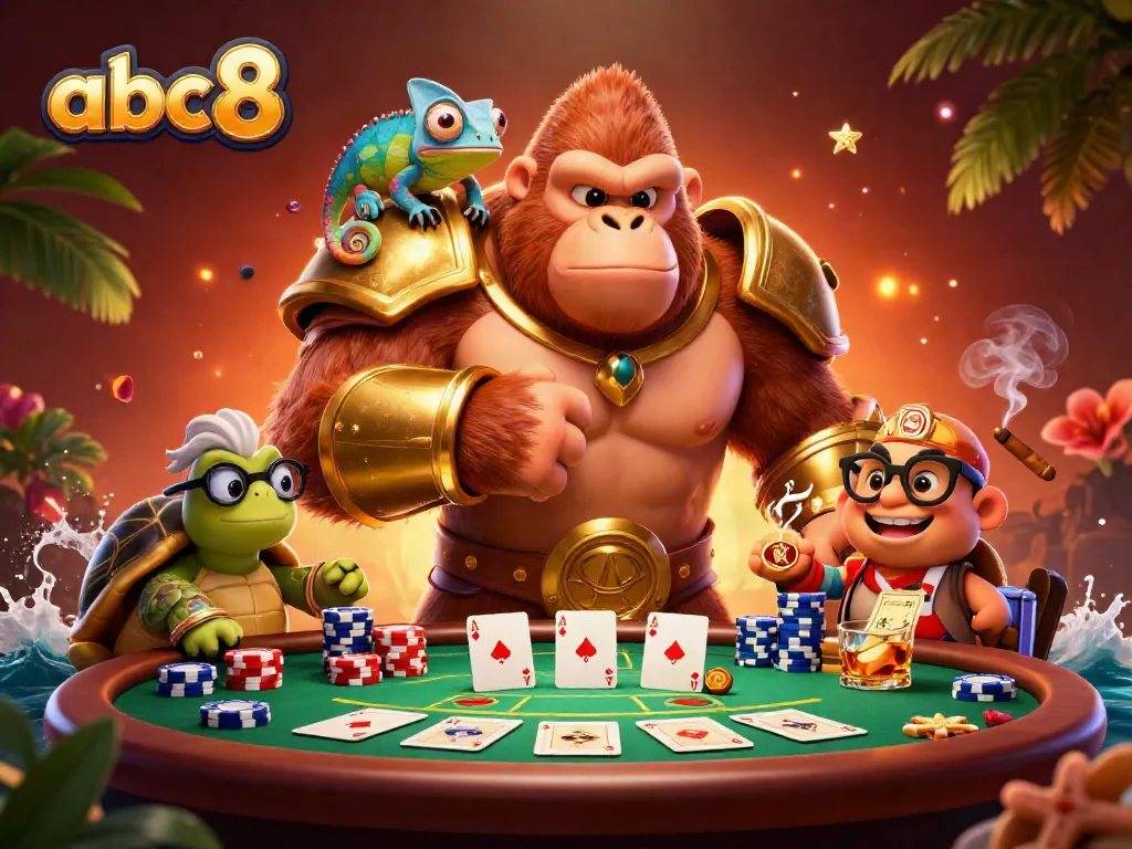 Engage with abc8's dynamic online casino experience featuring vibrant characters and games.